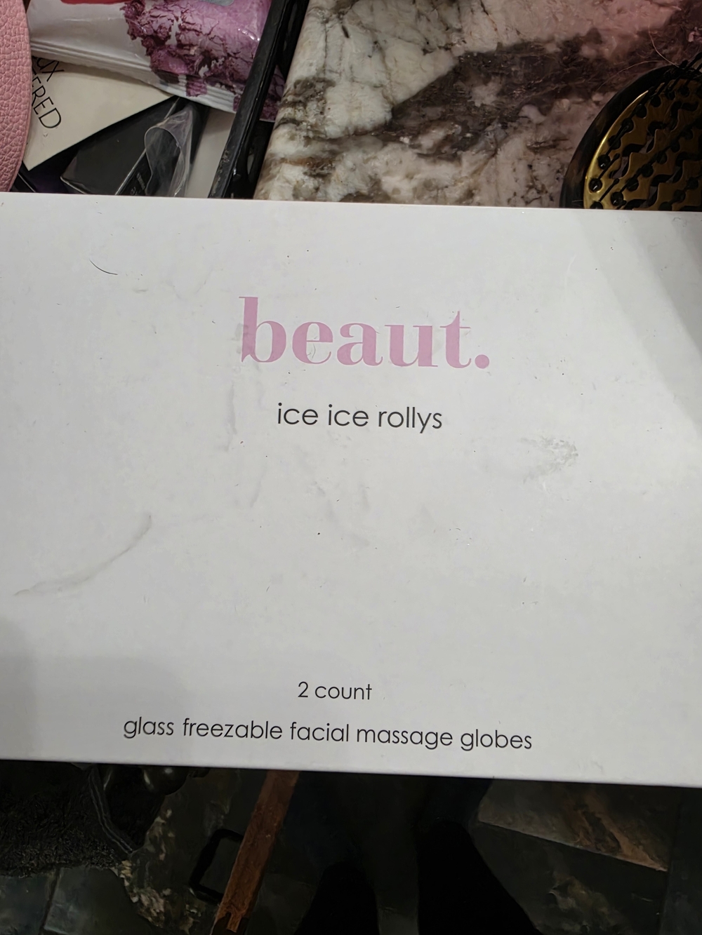 NEW! Never Opened. Beaut. Ice Ice Rollys Glass Freezeable Facial Massage Globes